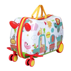 Wanderlite 17" Kids Ride On Luggage Children Suitcase Trolley Travel Zoo