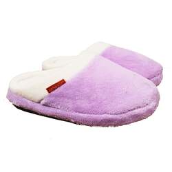 ARCHLINE Orthotic Slippers Slip On Arch Scuffs Pain Relief Moccasins - Lilac - EU 35