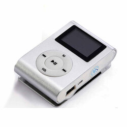 Mini Clip 8G MP3 Music Player With USB Cable & Earphone Silver