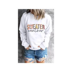 Azura Exchange Sweater Weather Monogram Sweatshirt - M