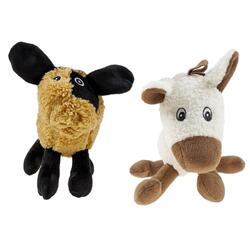YES4PETS 2 x Dog Puppy Play Animal Toy Plush Toy 16cm