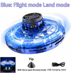 Blue Flying Orb Ball Boomerang Fly Nebula Spinner Toys Soaring Hover UFO Mini Drone