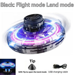 Black Flying Orb Ball Boomerang Fly Nebula Spinner Toys Soaring Hover UFO Mini Drone