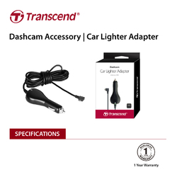 TRANSCEND TS-DPL2  Car Lighter Adapter for DrivePro, Micro-B (For DP230 / DP130 / DP110)