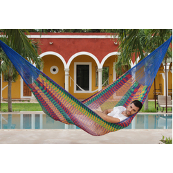 Outdoor undercover cotton Mayan Legacy hammock King size Mexicana