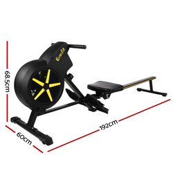 Everfit Rowing Exercise Fitness Machine Rower Resistance Fitness Home Gym Cardio Air