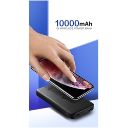 UGreen 10000mAh  Power bank  with 10W QI Wireless Charging Pad - Black 50578