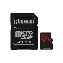 KINGSTON  Canvas React: MicroSD 128GB , 100MB/s read and 70MB/s write with SD adapter  SDCR/128GB