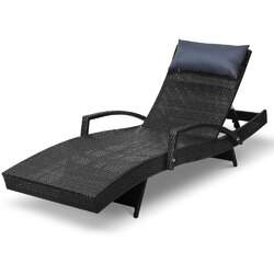 Gardeon Outdoor Sun Lounge Furniture Day Bed Wicker Pillow Sofa Set
