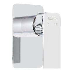 Cefito Shower Mixer Tap Wall Bath Tap Bathroom Basin Faucet Vanity Brass Silver