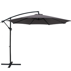 Instahut Outdoor Umbrella 3M Cantilever Beach Garden Patio Charcoal