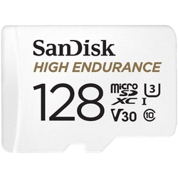 SANDISK HIGH ENDURANCE MICROSDHC CARD SQQNR 128G UHS-I C10 U3 V30 100MB/S R 40MB/S W SD ADAPTOR SDSQQNR-128G-GN6IA
