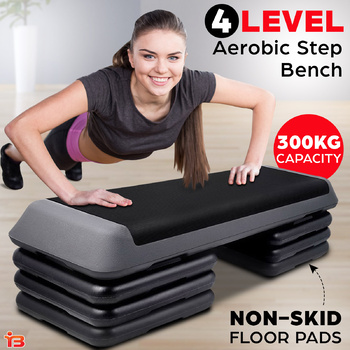 Everfit 4 Level Aerobic Exercise Step Stepper Riser Gym Cardio Fitness Bench
