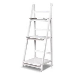 Artiss Bookshelf Corner Shelf 3 Tiers - ZANE White