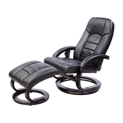 PU Leather Massage Chair Recliner Ottoman Lounge Remote