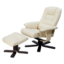 PU Leather Massage Chair Recliner Ottoman Lounge Remote