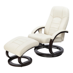 PU Leather Deluxe Massage Chair Recliner Ottoman Lounge Remote