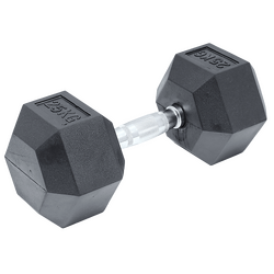 25KG Commercial Rubber Hex Dumbbell Gym Weight