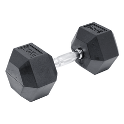 20KG Commercial Rubber Hex Dumbbell Gym Weight