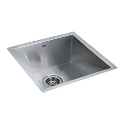 440x440mm Handmade Stainless Steel Undermount / Topmount Kitchen Laundry Sink with Waste