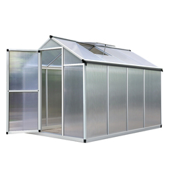 Greenfingers Greenhouse Aluminium Green House Garden Shed Greenhouses 2.42x1.9M