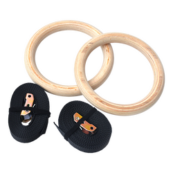 32mm Wooden Gymnastic Rings Olympic Gym Rings Strength Training