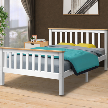 Artiss Double Full Size Wooden Bed Frame PONY Timber Mattress Base Bedroom Kids