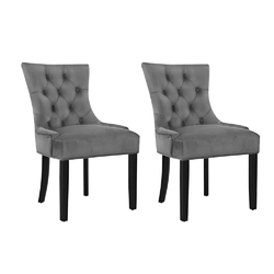 Artiss Dining Chairs Set of 2 Velvet French Provincial Grey