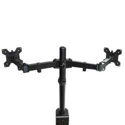 Dual LCD Monitor Desk Mount Stand Adjustable Fits 2 Screens Up To 27"