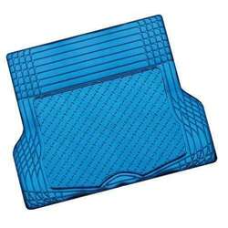 ALUMINIUM LOOK 1-Piece Boot Mat - BLUE [Rubber/Aluminium Look]