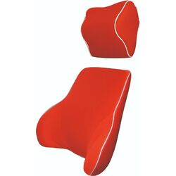 Memory Foam Lumbar & Neck Cushion Red