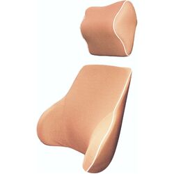 Peach Memory Foam Lumbar Back & Neck Pillow Support Back Cushion Office Car Seat