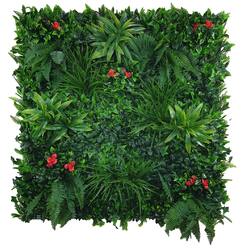 Elegant Red Rose Vertical Garden / Green Wall UV Resistant Sample