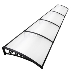 Instahut Window Door Awning Door Canopy Patio UV Sun Shield Transparent 1mx4m DIY