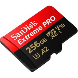 SANDISK  SDSQXCZ-256G-GN6MA TF Extreme PRO A2 V30 UHS-I/U3 170R/90W WITH SD ADAPTER