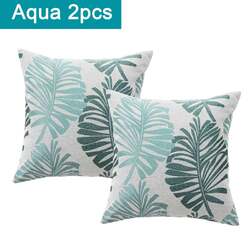 Luxton Cotton Linen Tropical Palm Cushion Covers 2pcs Pack