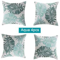 Luxton Cotton Linen Tropical Palm Cushion Covers 4pcs Pack