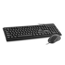 CLiPtec OFIZ-COMBO USB KEYBOARD AND MOUSE COMBO SET (SPILL RESISTANT DESIGN) Black