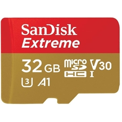 SANDISK SDSQXAF-032G-GN6MN 32GB MICRO SDHC EXTREME A1 V30, UHS-I/ U3, 100MB/s ,NO  SD ADAPTER