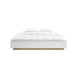 Aiden Industrial Contemporary White Oak Bed Base Bedframe
