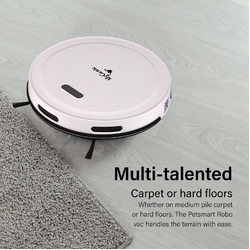 MyGenie Smart Robotic Vacuum Cleaner App Controlled Carpet Floors Auto Robot  White