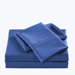 Casa Decor 2000 Thread Count Bamboo Cooling Sheet Set Ultra Soft Bedding - Single - Royal Blue