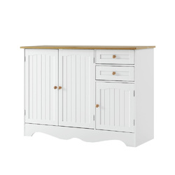 Artiss Buffet Sideboard 3 Doors - BERNE White