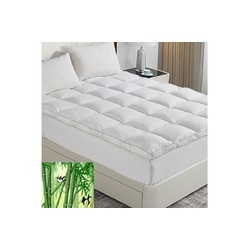 Luxton King Size 1000GSM Bamboo Mattress Topper with Gusset Support