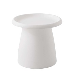 ArtissIn Coffee Table Mushroom Nordic Round Small Side Table 50CM White
