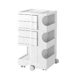 Artiss Storage Trolley Cart Bedside Table 5 Tier White