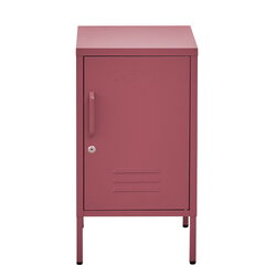 ArtissIn Metal Locker Storage Shelf Filing Cabinet Cupboard Bedside Table Pink