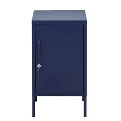 ArtissIn Mini Metal Locker Storage Shelf Organizer Cabinet Bedroom Blue