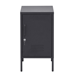 ArtissIn Mini Metal Locker Storage Shelf Organizer Cabinet Bedroom Black