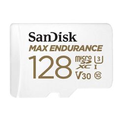 SANDISK 128GB MAX High Endurance microSDHC Card SQQVR 60,000 Hr Hrs UHS-I C10 U3 V30 100MB/s R, 40MB/s W SD adaptor 10Y
